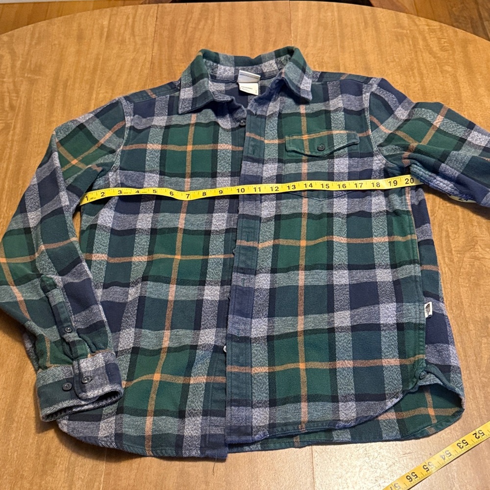 The North Face Green Navy Plaid Button-Down Shirt